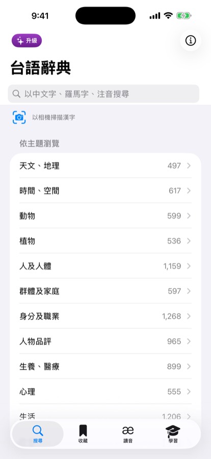 主題瀏覽畫面